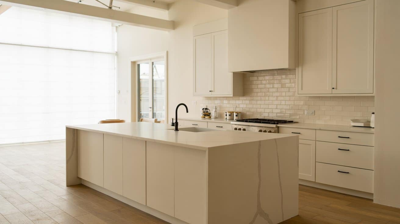 Modern Minimalist Barndominium Kitchen