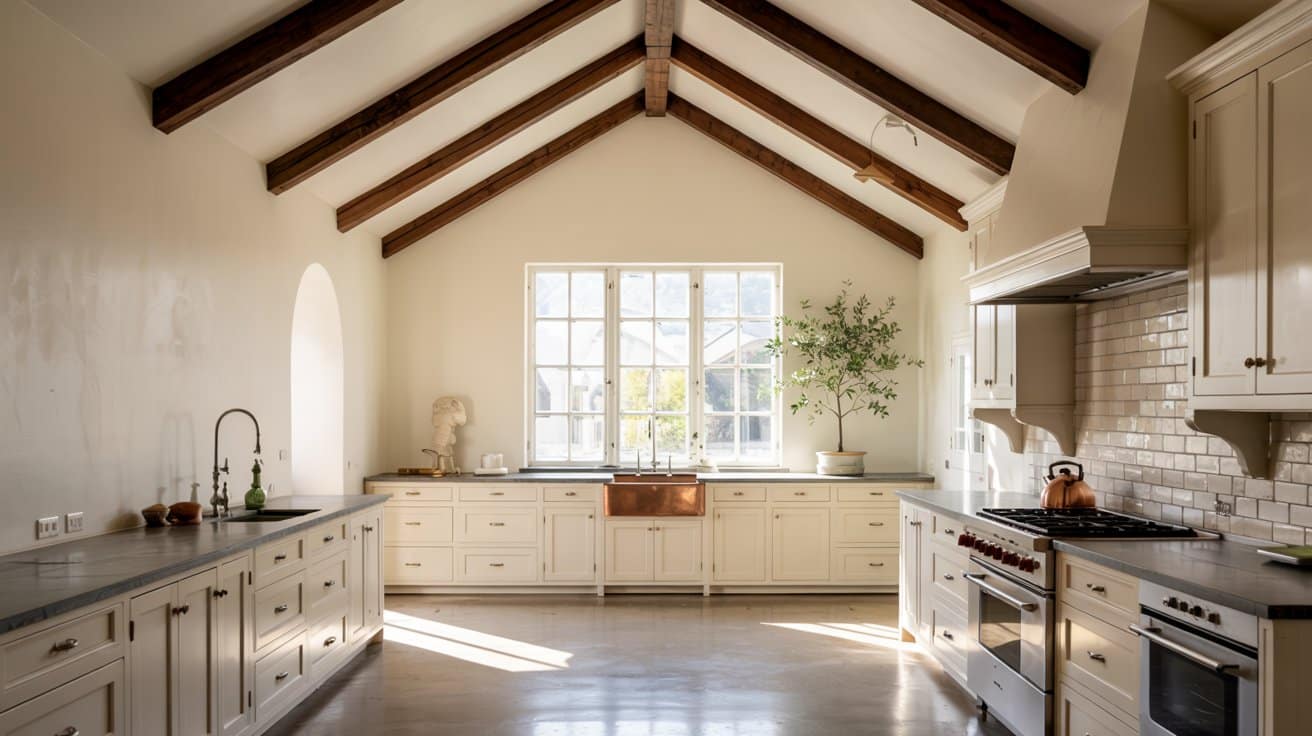 Vaulted Ceilings with Exposed Beams