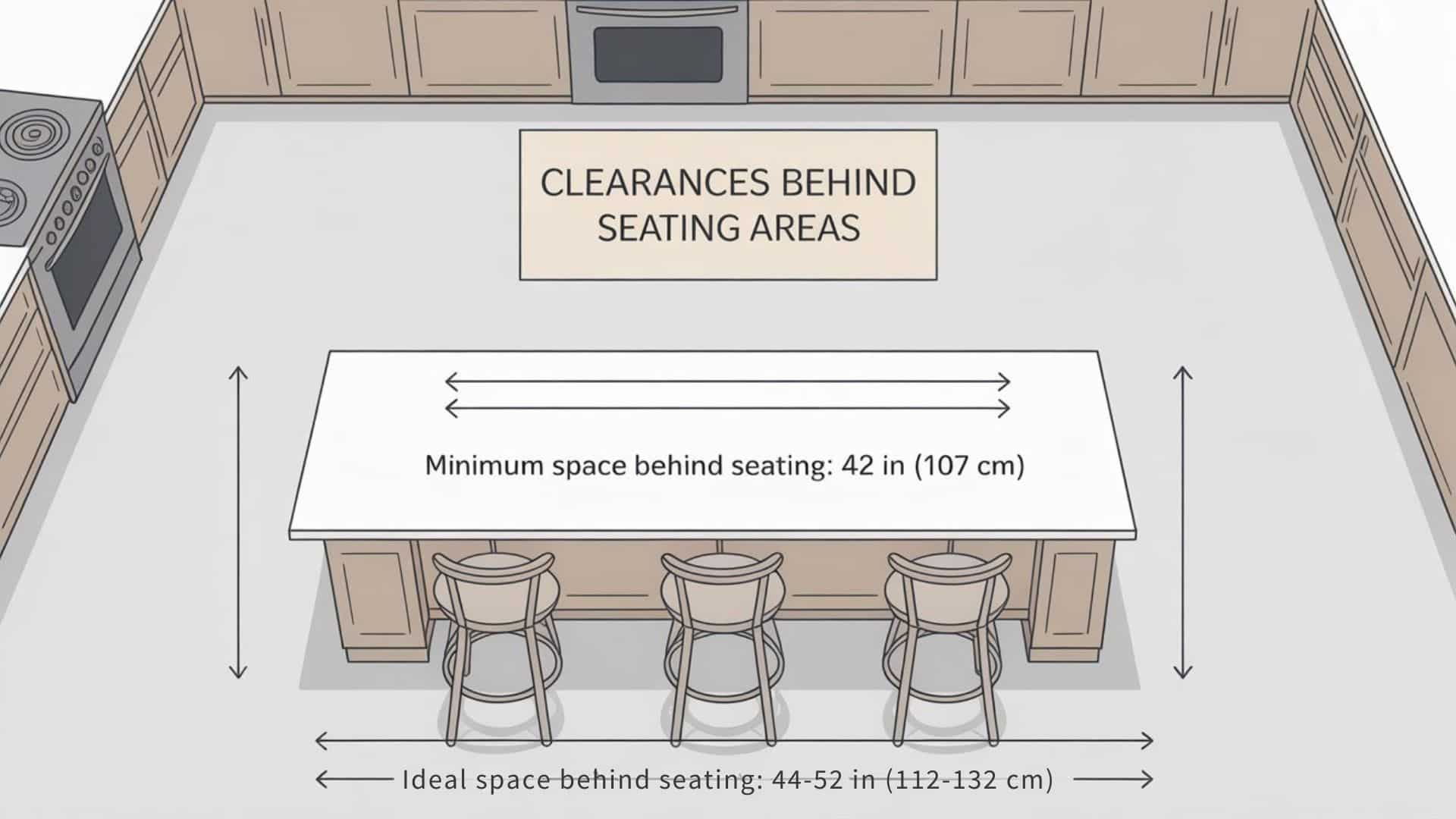 clearance behind sitting