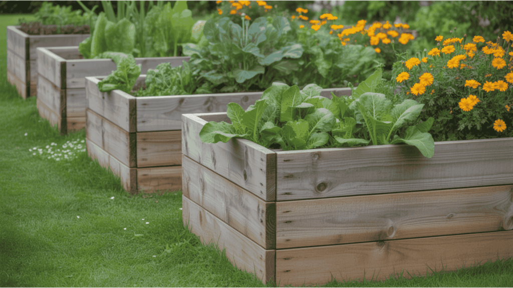 diy raised garden bed layers