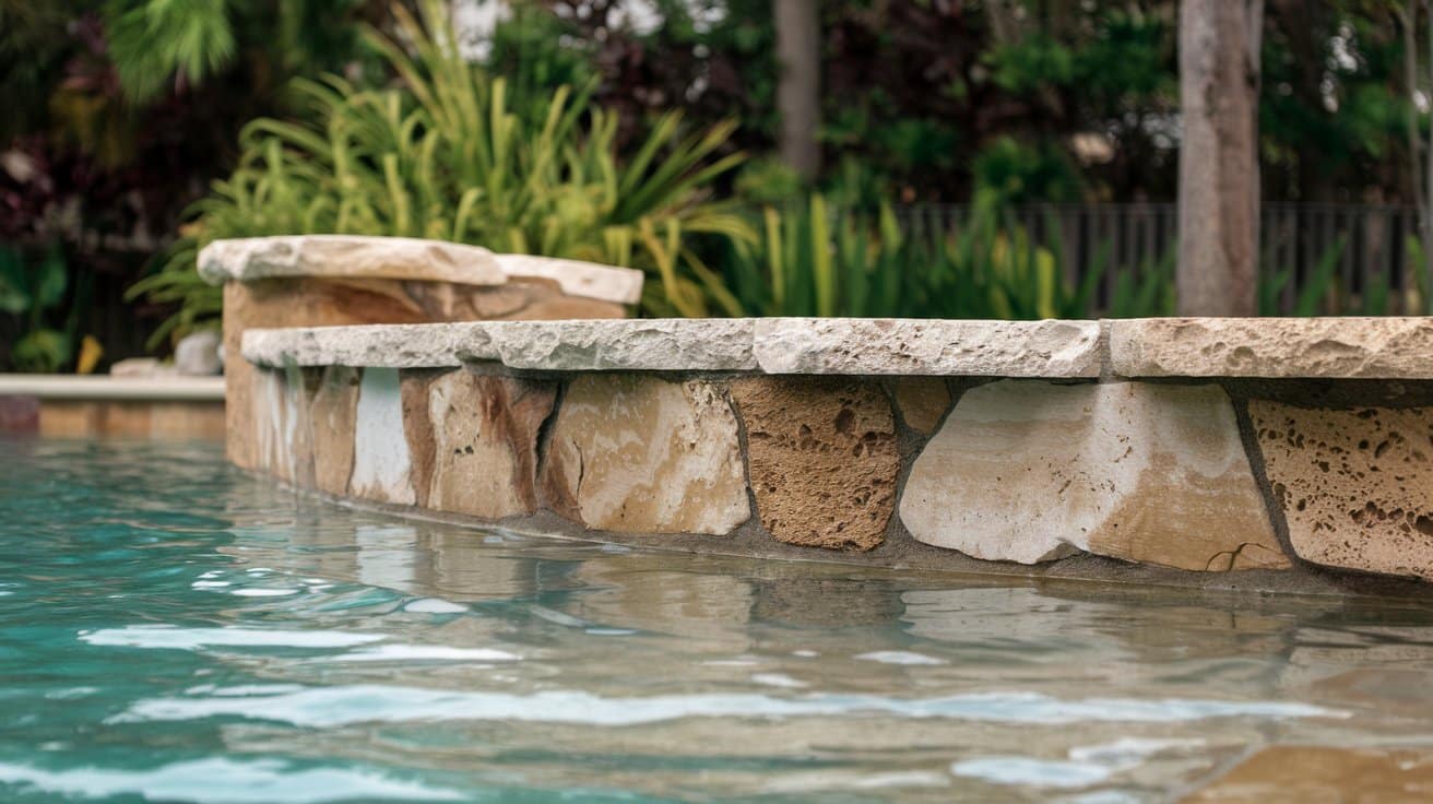 natural stone border