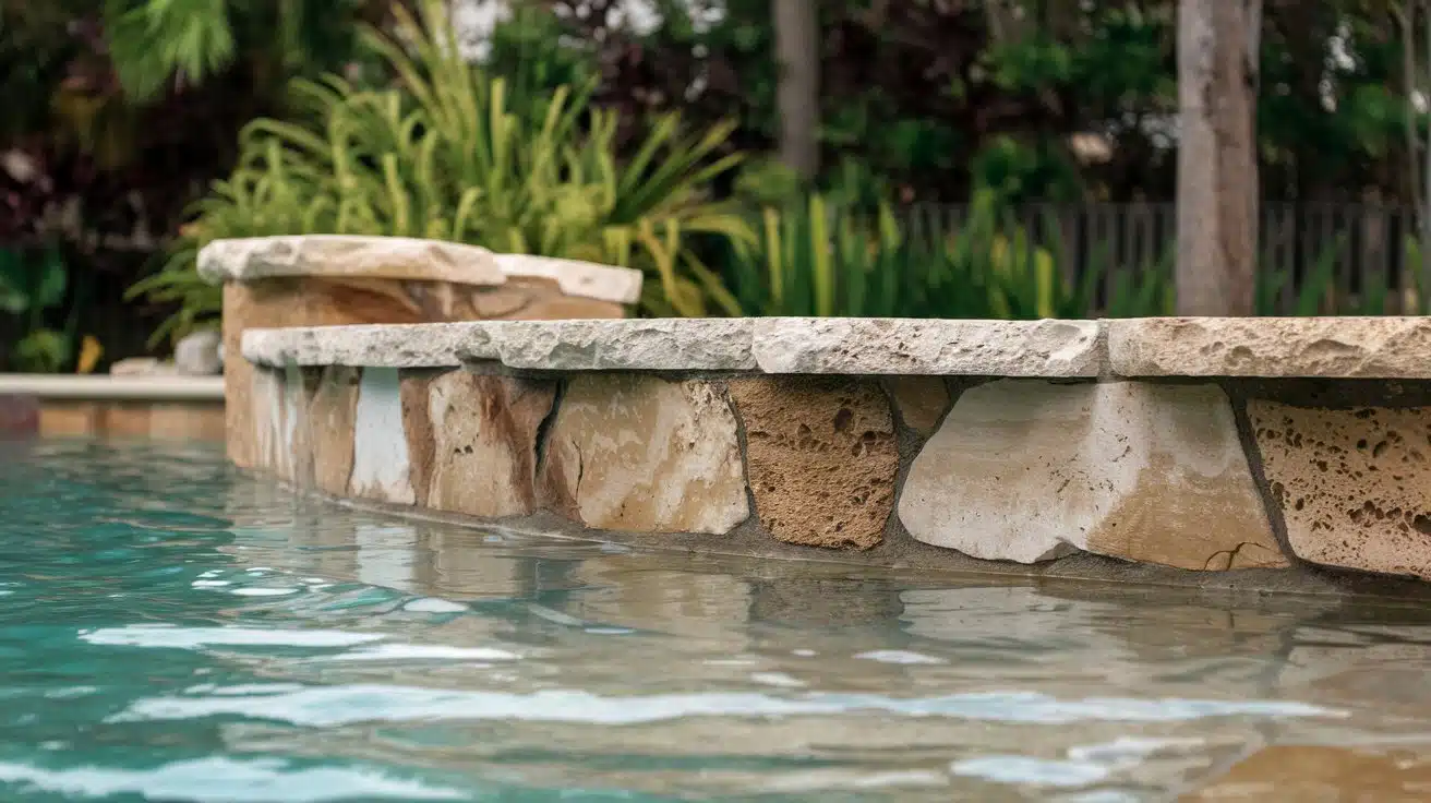 natural stone border