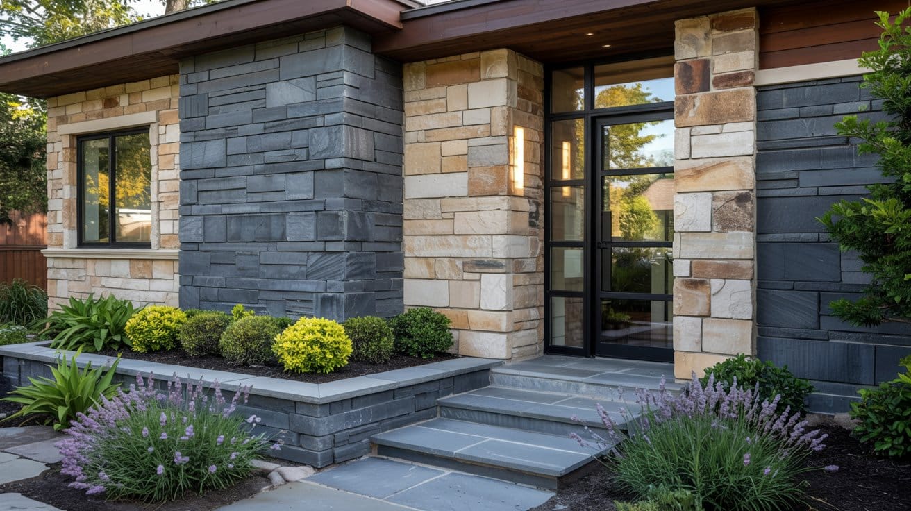 types of exterior house stone