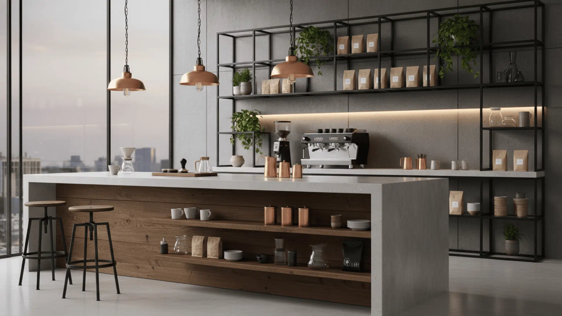 Concrete Counter Coffee Bar