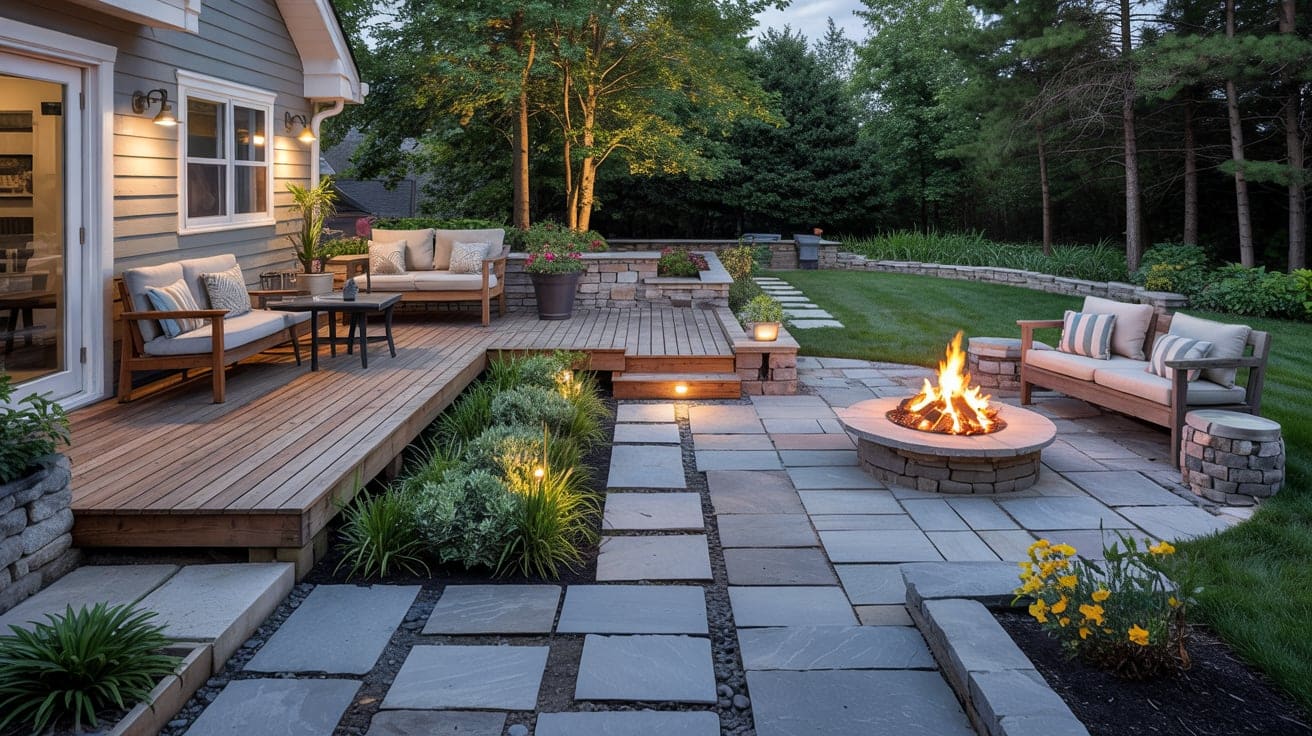 Stone Patio Transition