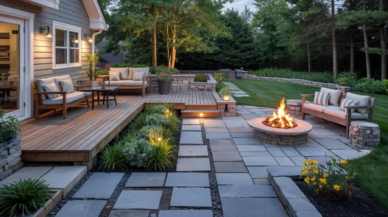 Stone Patio Transition