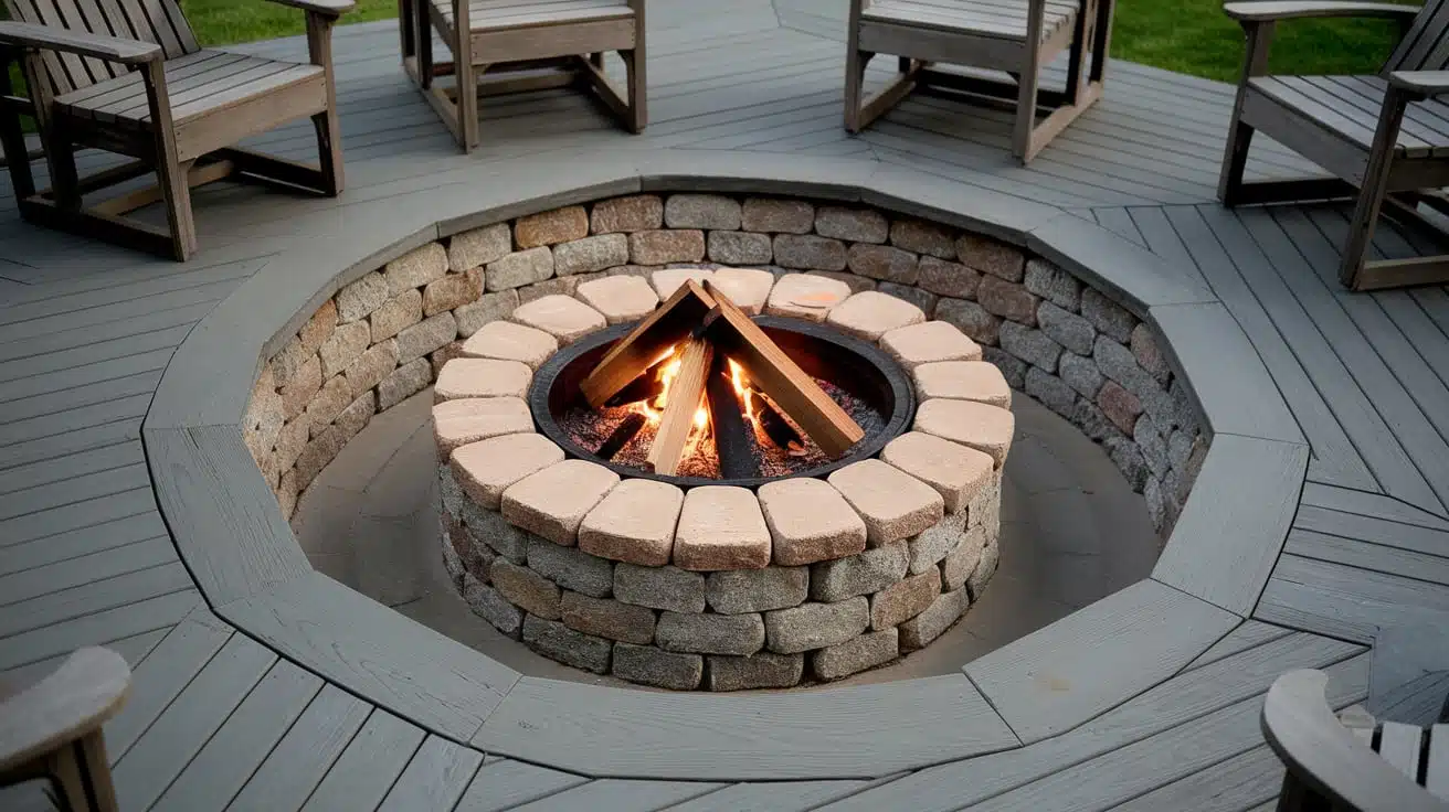 Sunken Fire Pit Deck