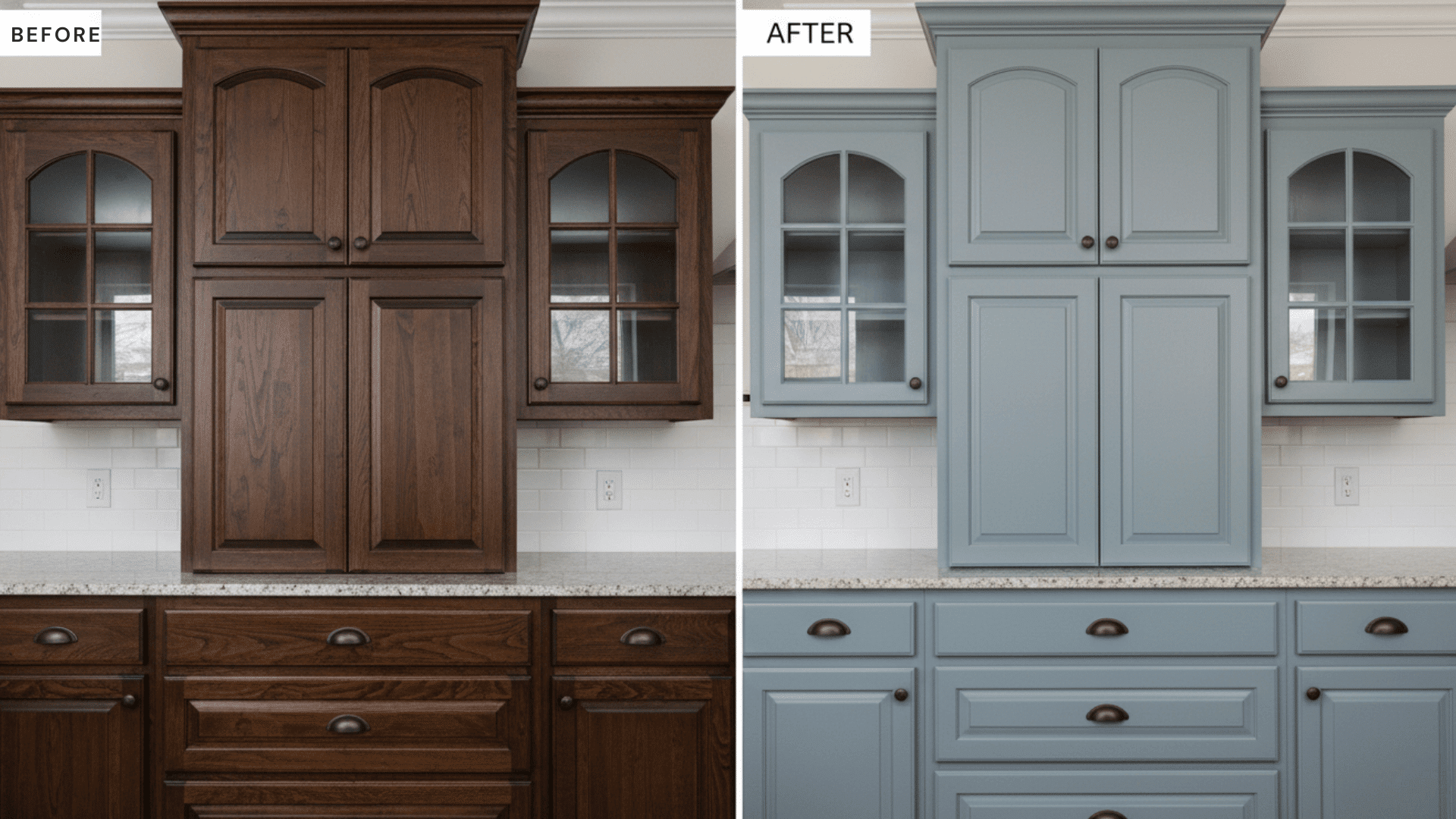 Dark Wood to Soft Blue Gray Cathedral