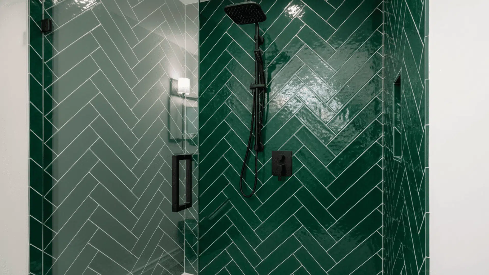 Herringbone Shower Tile