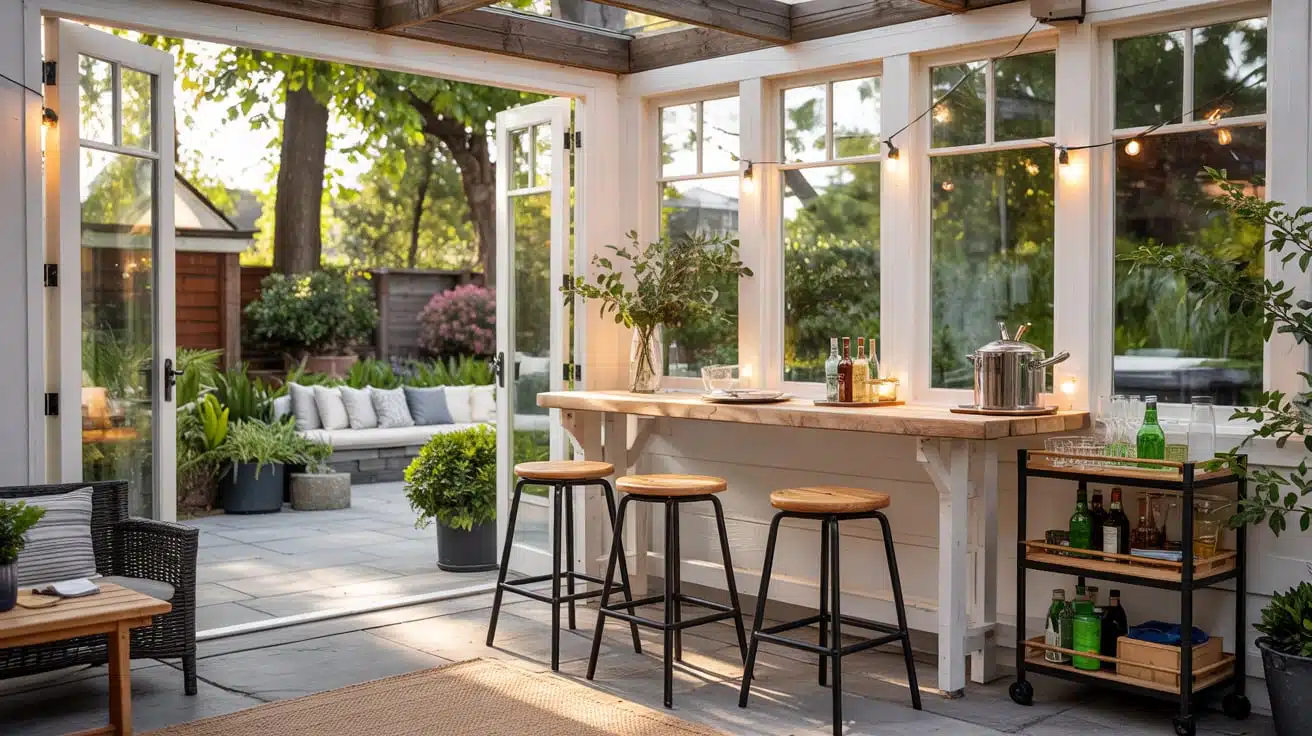 Indoor Outdoor Bar Area