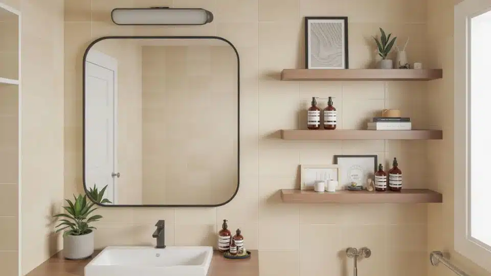 floating shelves for everyday items