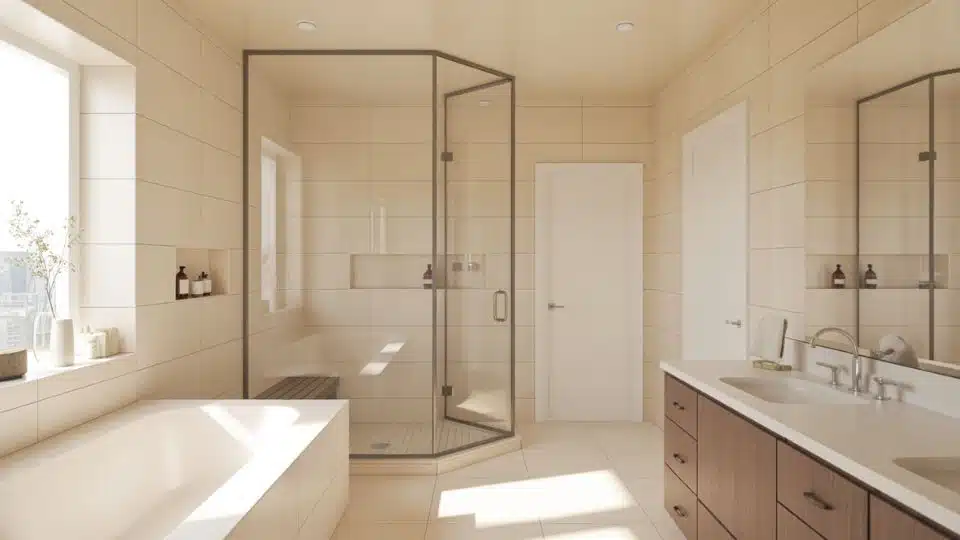frameless glass walk in shower