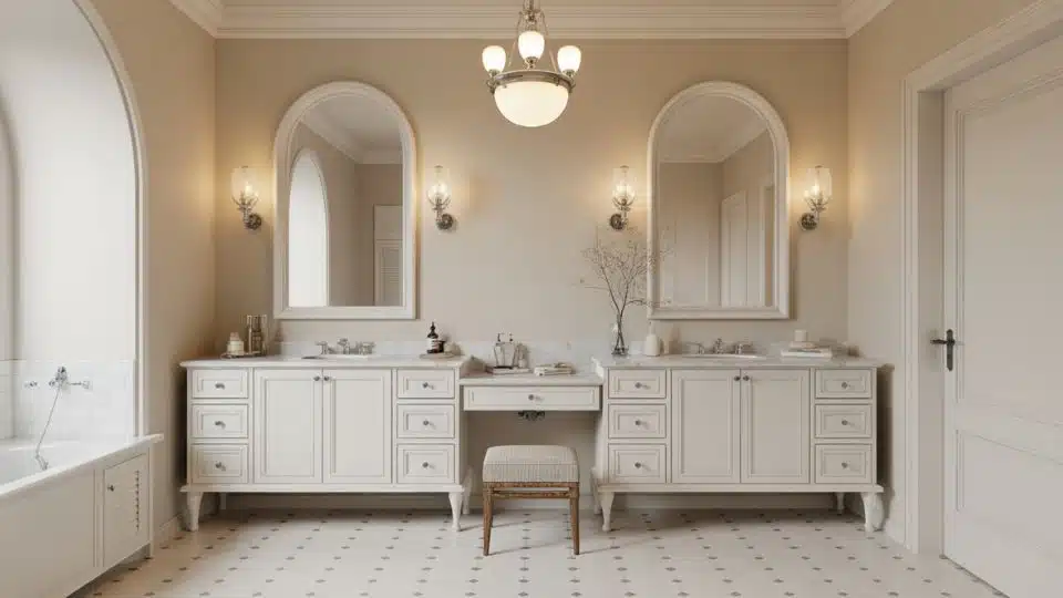 furniture style vanity with legs
