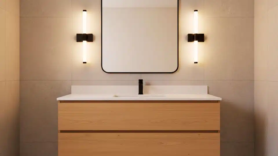 vanity lighting at eye level