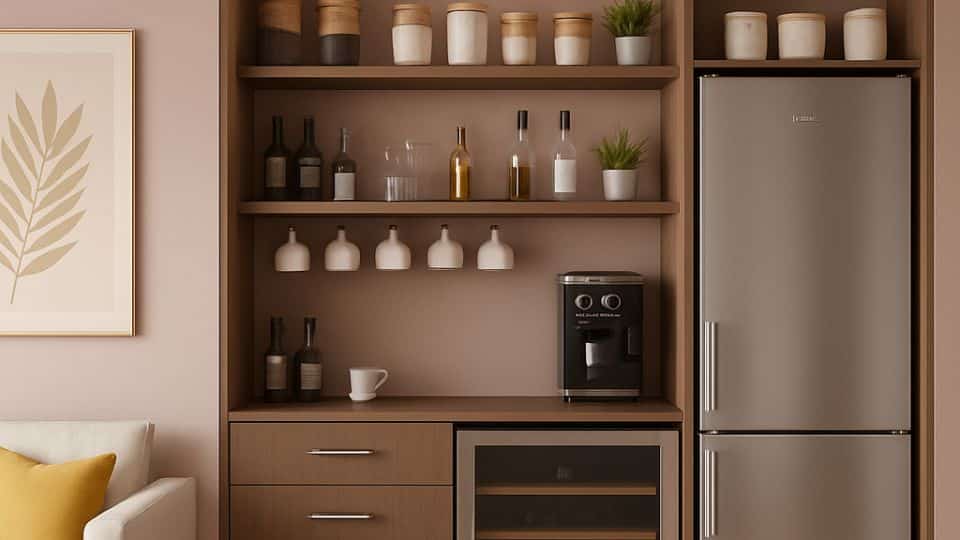 Coffee Bar in a Closet Conversion