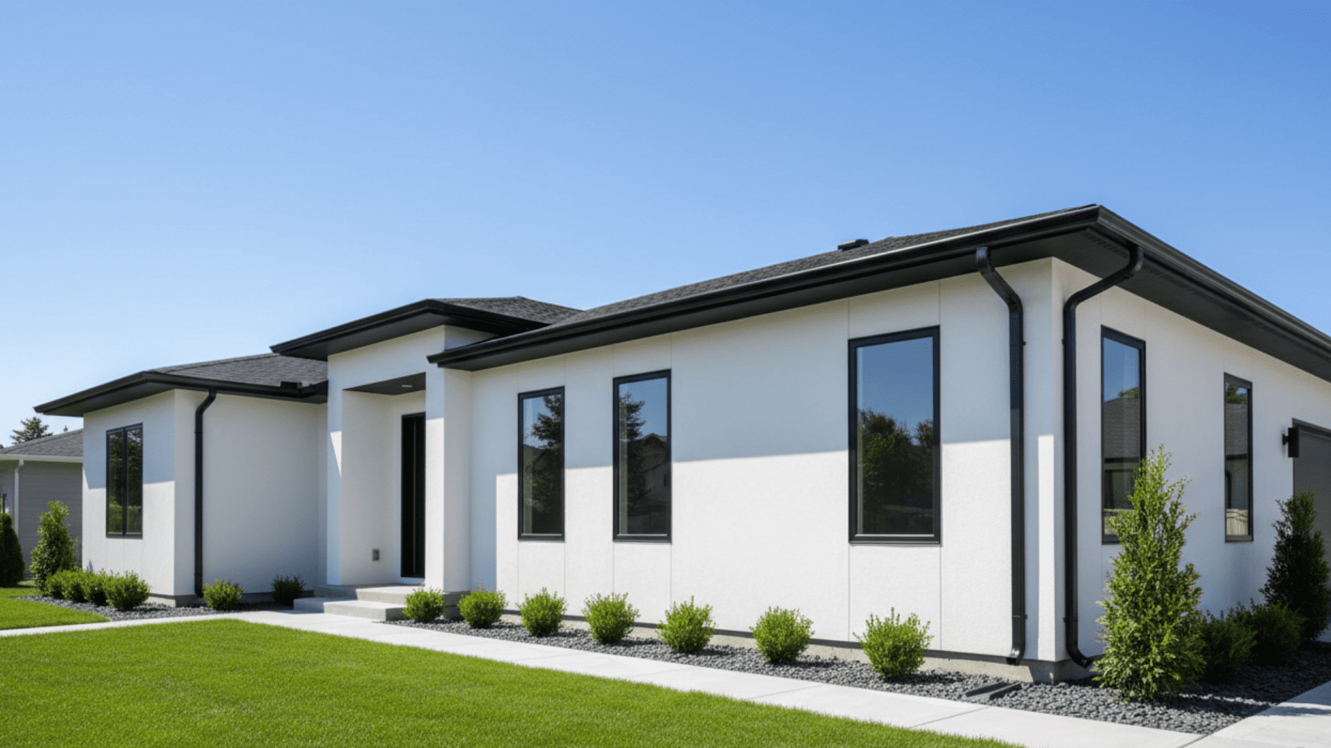 Integrated Black Gutters