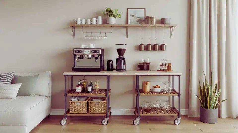 coffee bar in a rental friendly setup (1)