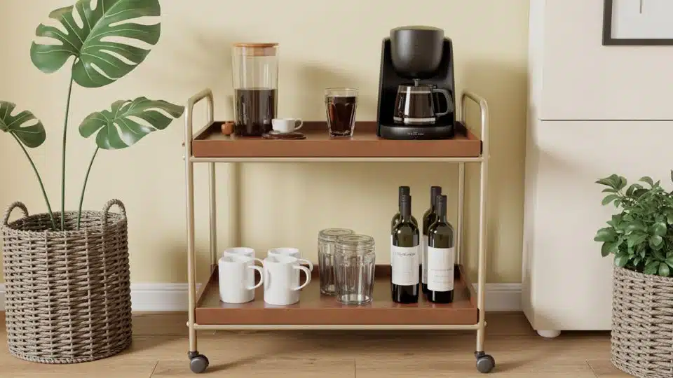 coffee bar on a bar cart (2)