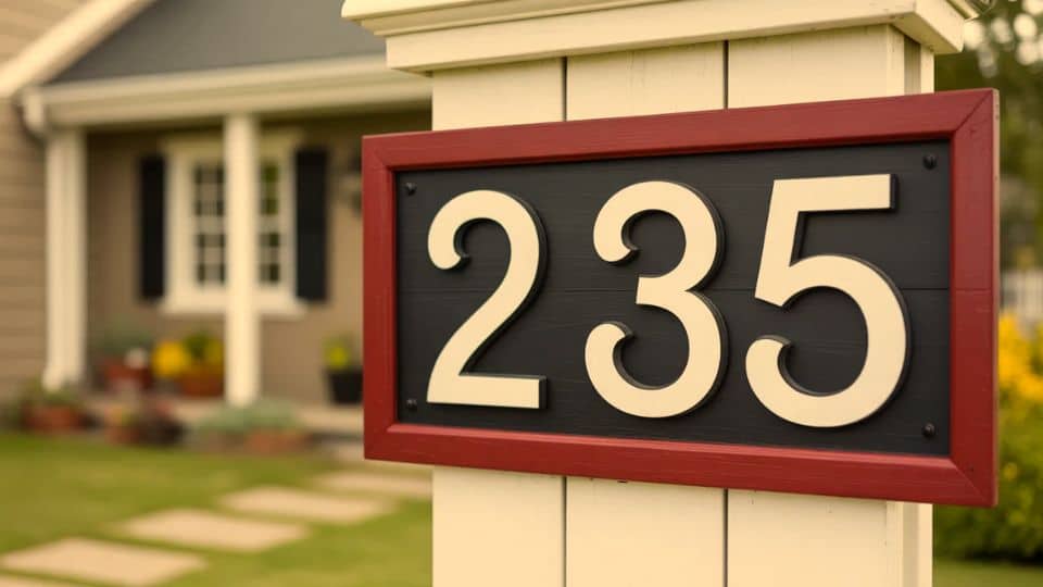 idea 7 hang house numbers on a painted board