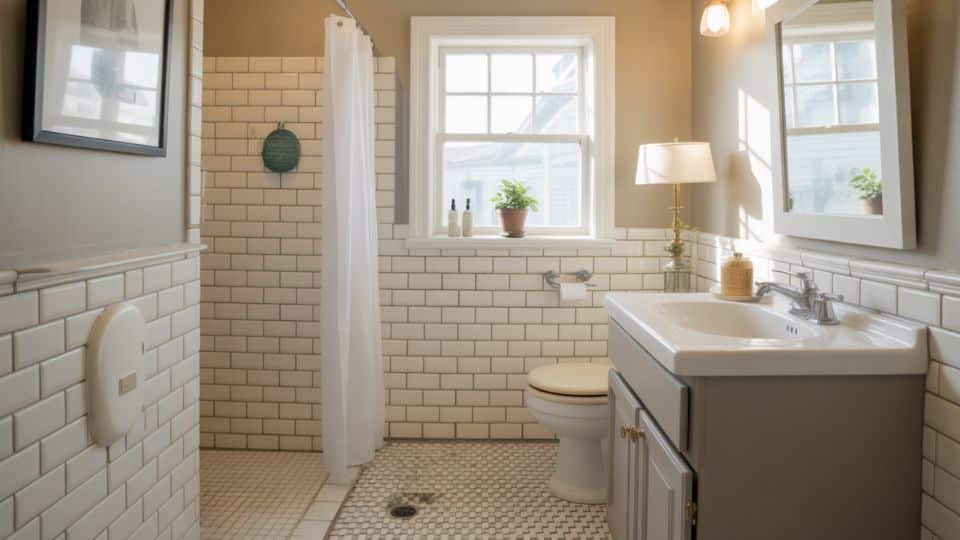 paint the walls instead of retiling