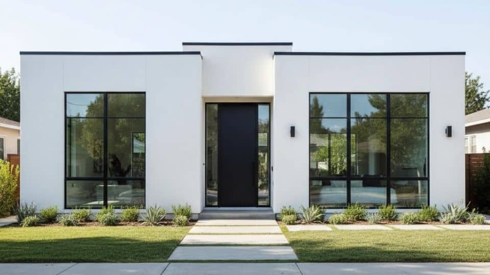 ultra slim black metal window frames