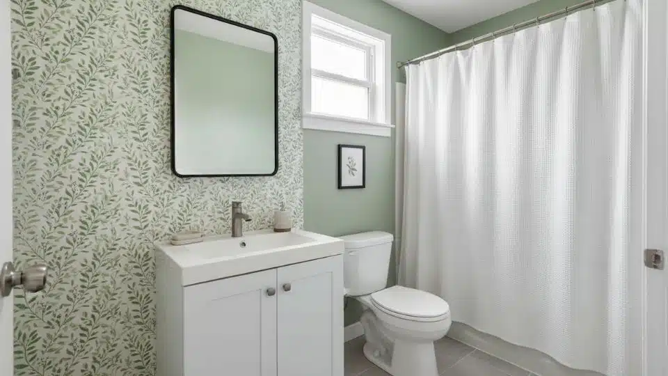 use a wallpaper accent wall