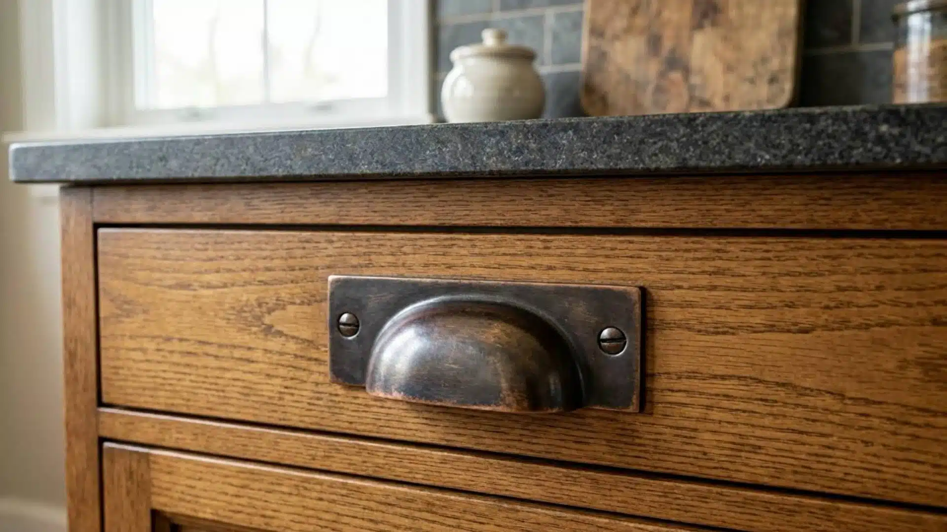 craftsman-kitchen-dark-bronze-bin-pull