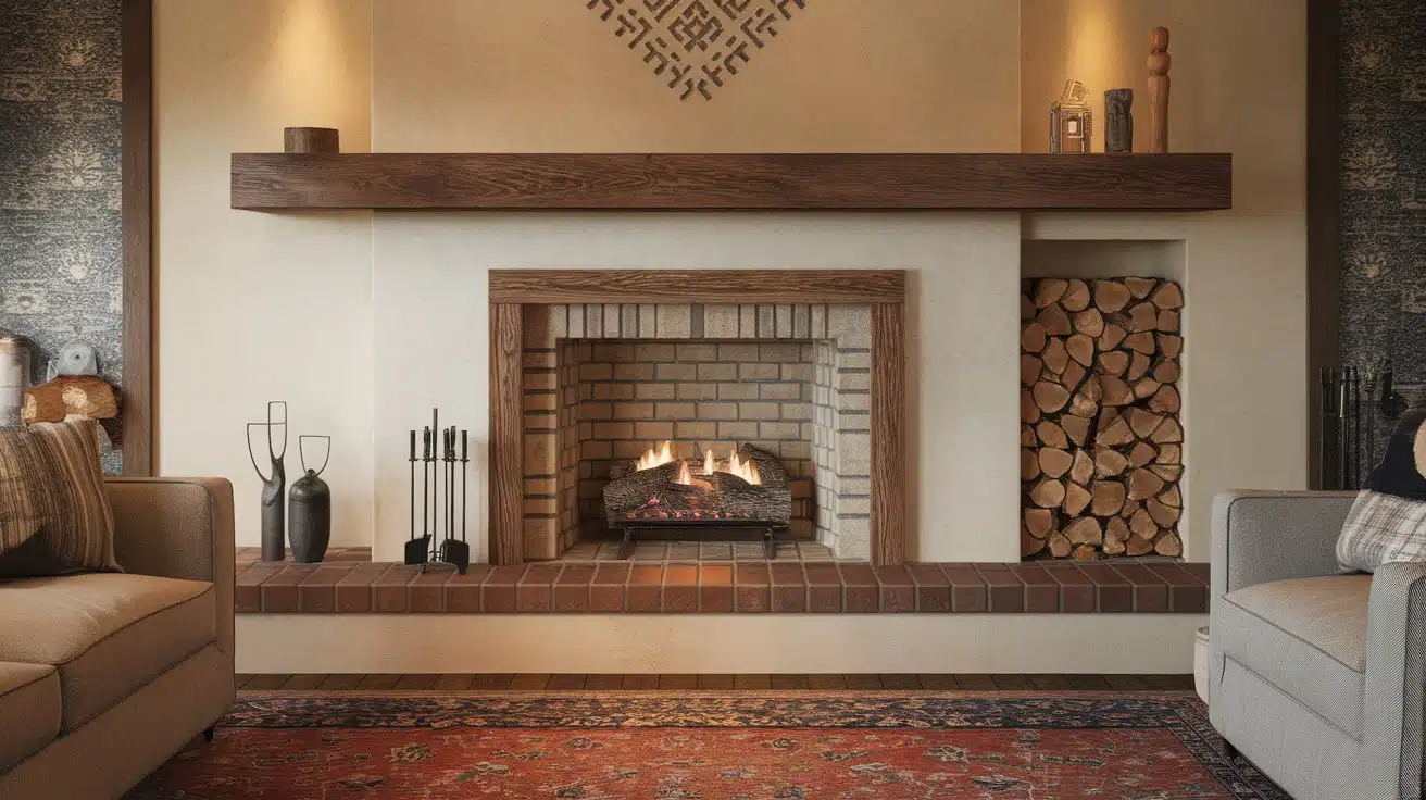 Fireplace-with-Built-in-Storage-for-Wood-or-Decor