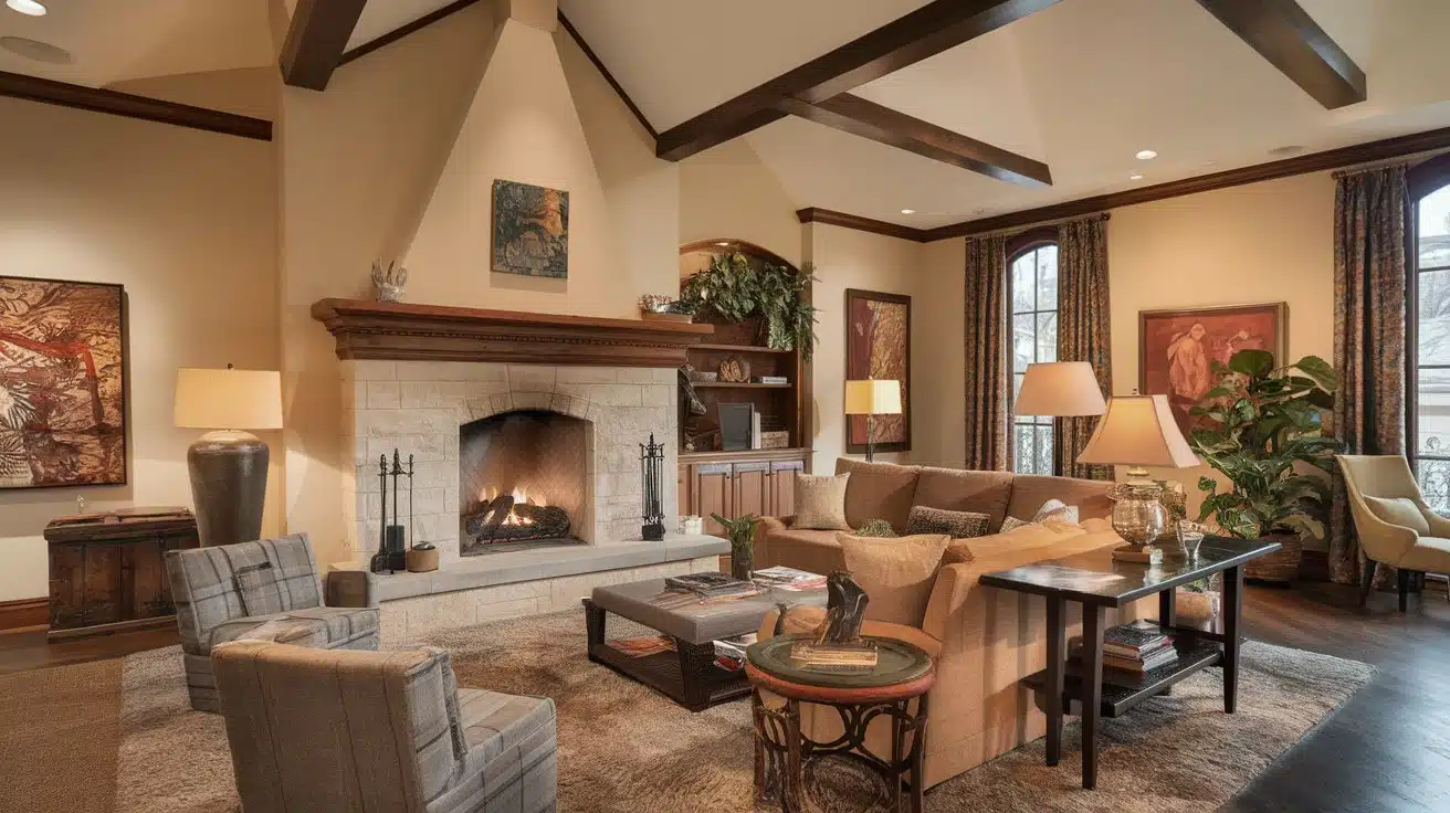 Corner-Fireplace-with-Vaulted-Ceiling-Accent