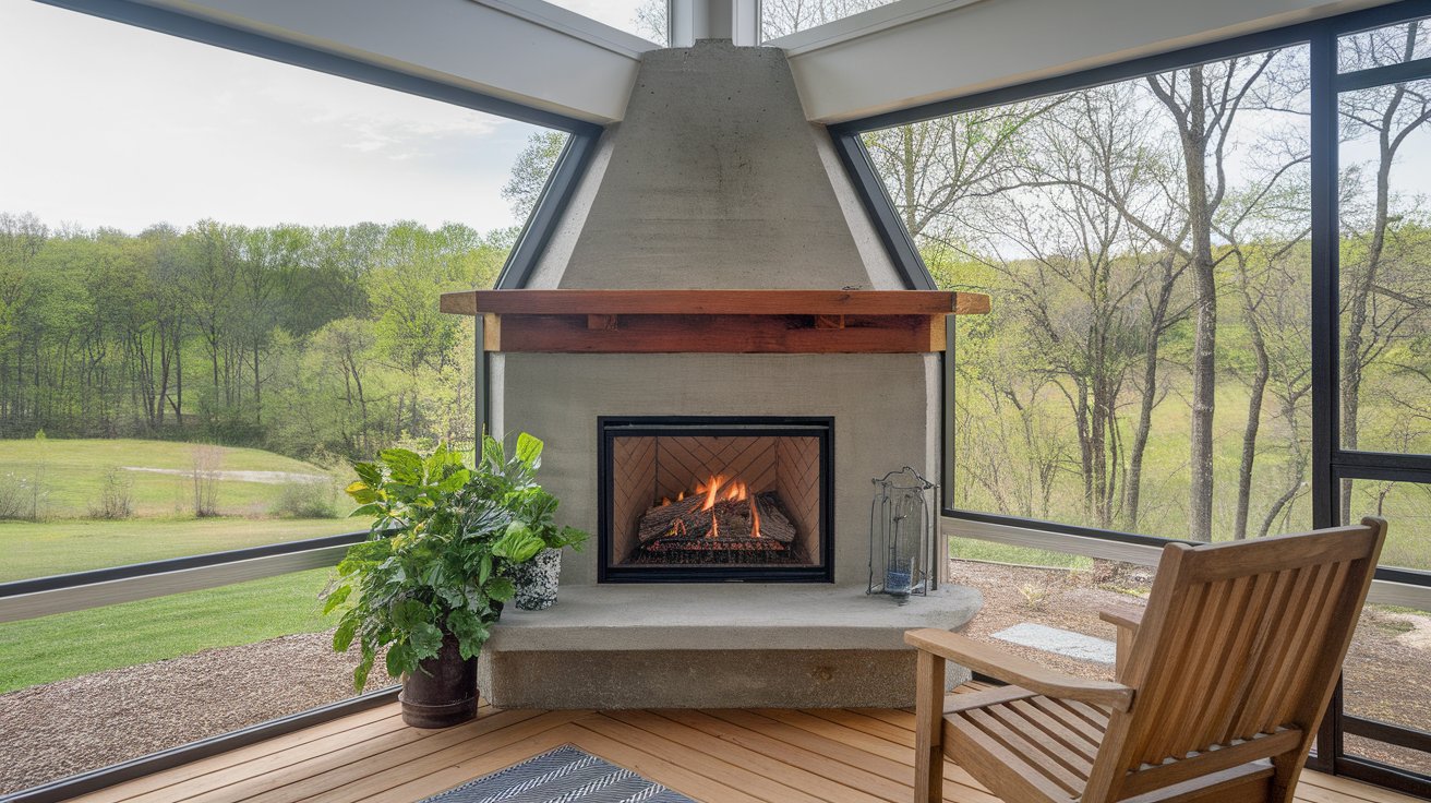 corner-fireplace-in-a-three-season-room