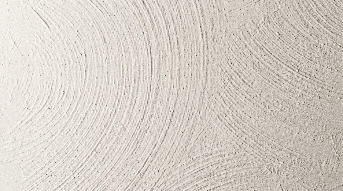 Sand swirl wall texture with circular, overlapping brush patterns creating a subtle decorative finish