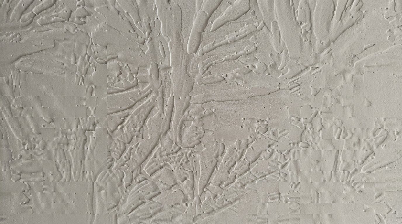 Slap brush wall texture with random, overlapping ridges and soft peaks