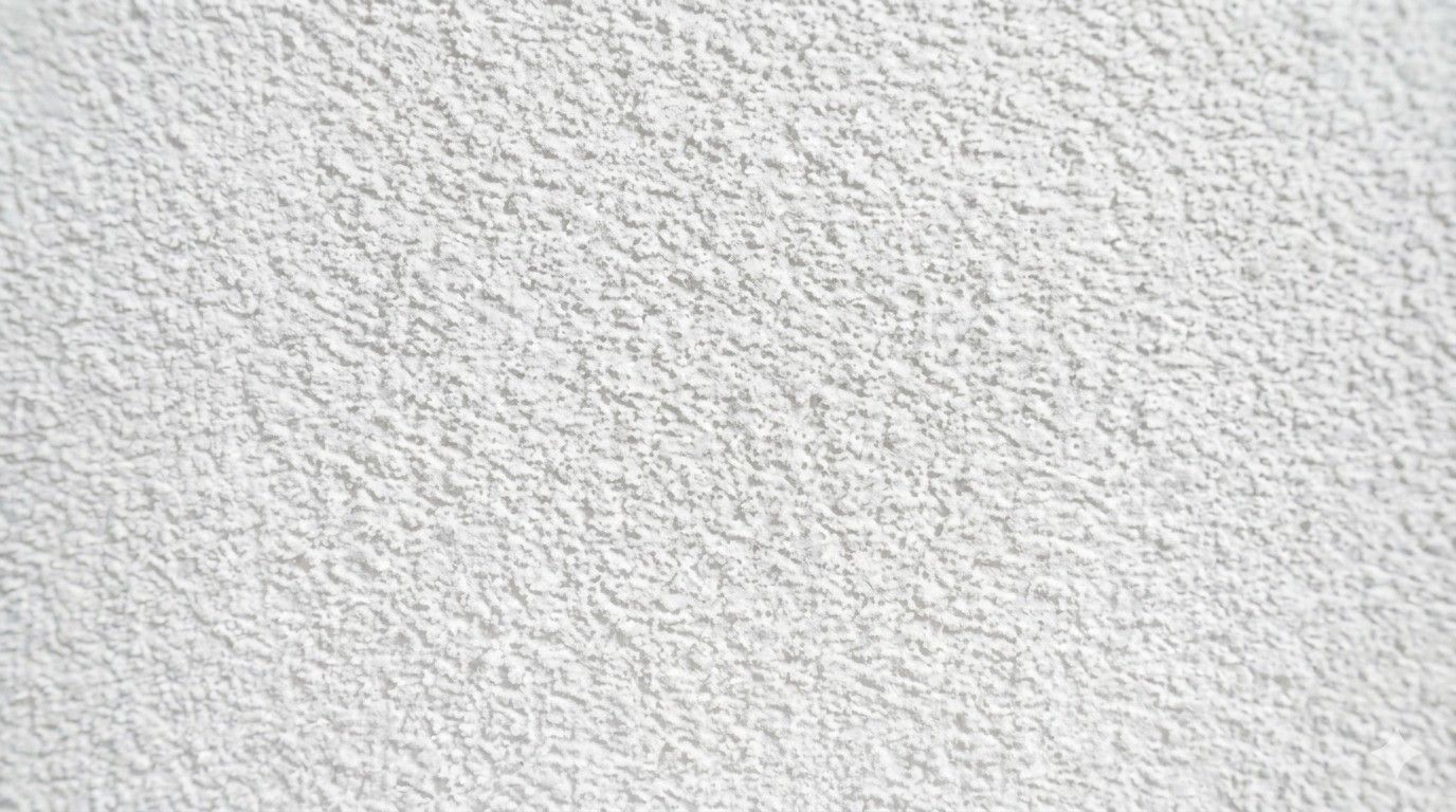 Close-up of spray sand wall texture with fine, evenly distributed grainy surface