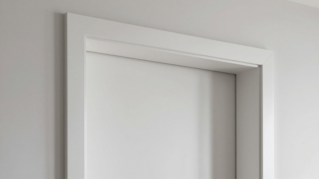Flat stock white door casing with simple square edges and clean modern profile