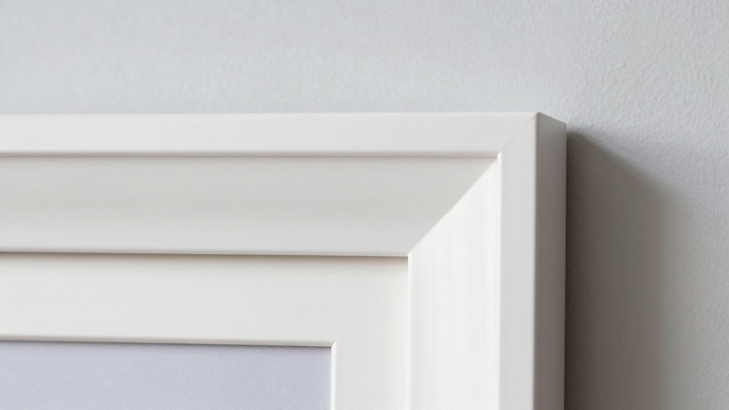 Step-style white door casing with layered trim profile and clean modern edges