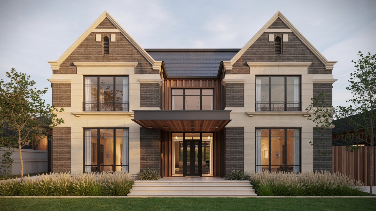 Modern heritage home blending traditional structure with contemporary elements