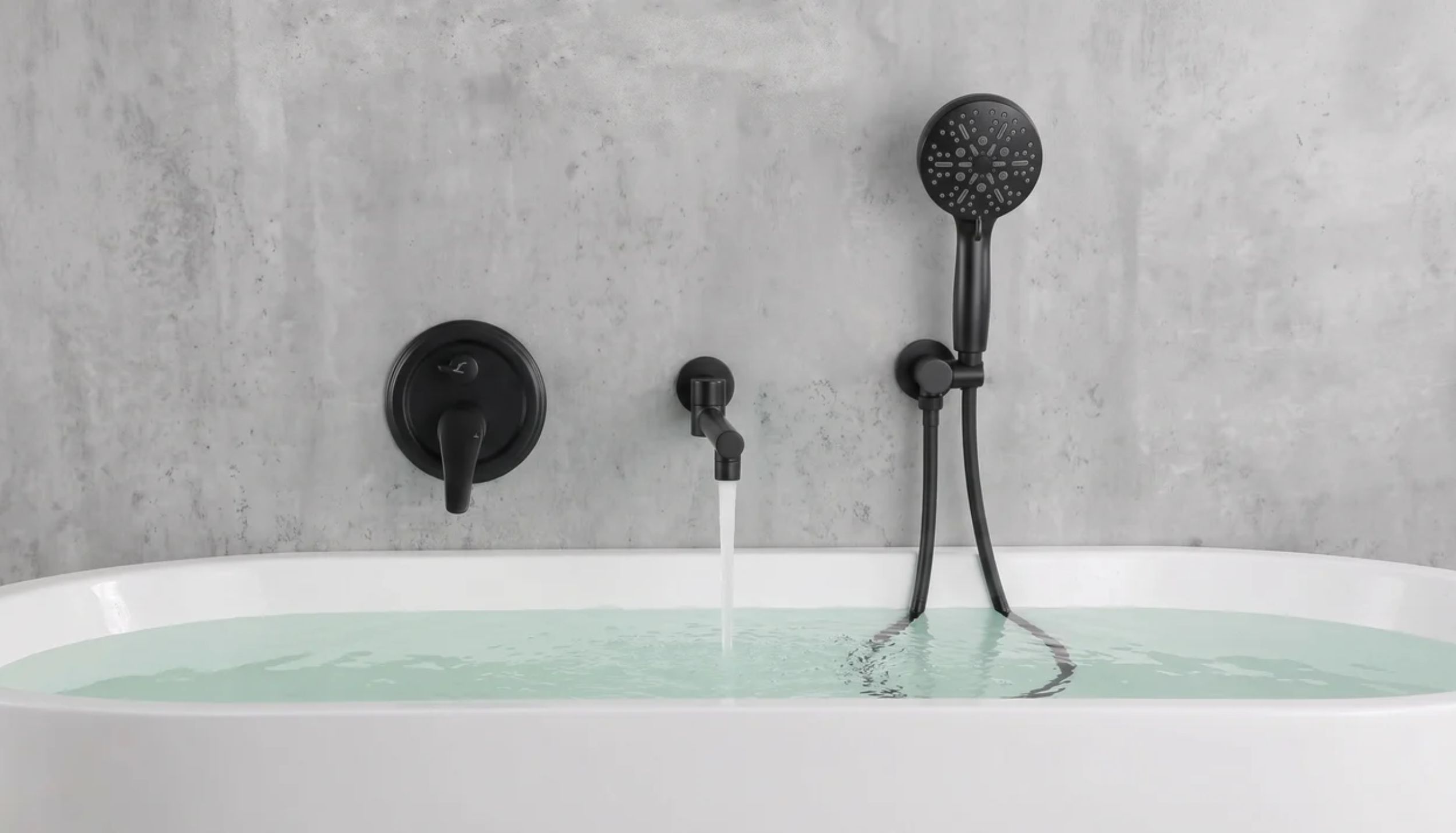 Feature image showing a modern bathtub with the correct tub spout height for safety, comfort, and proper water flow.